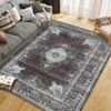 Area Rugs for Living Room Floral Vintage Soft Non Slip Machine Washable Distressed Vintage Rug for Bedroom Dining Room - 2 of 4