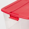 66qt Latching Clear Storage Box with Red Lid - Brightroom™ - image 3 of 4