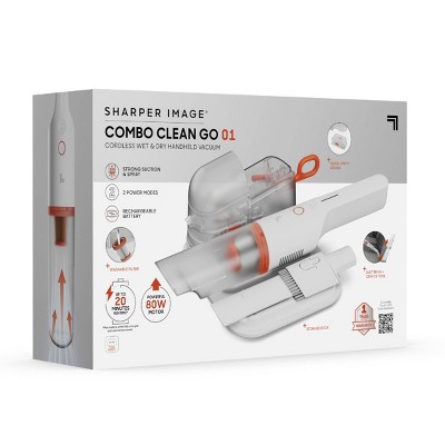 Sharper Image Combo Clean Go 01 Cordless Wet and Dry Handheld Vacuum White❗MAY HAVE MISSING PIECES/NEEDS CLEANING❗
