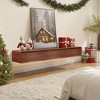 Modern Walnut Floating TV Stand With Drawers - 2 of 4