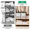 4Pcs Foldable Linen Clothing Storage Bin with Visible Clear Window Convenient Handle Multipurpose Collapsible Storage Basket Closet Fabric Container - 4 of 4