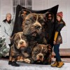 Bully Dog Pattern Flannel Fleece Blanket, All Season Cozy Nap Blanket with Bulldog Design, Christmas Gift. - 4 of 4