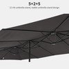15ft Double-Side Patio Umbrella - Extra Large Outdoor Market Umbrella with Crank & Ventilation - 4 of 4