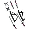 HalloweenCostumes.com One Size Fits Most   Ninja Costume Weapon Accessory Kit, Black/Pink/Gray - 2 of 3