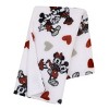 NoJo Disney Mickey Mouse & Minnie Mouse Red, Gray, and White Valentine Hearts Super Soft Cuddly Plush Baby Blanket - 2 of 4