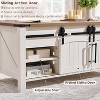 SinCiDo Lift Top Coffee Table, Farmhouse 48" Center Table w/ Lifting Platform, Hidden Storage Room, Adjustable Partition, & Arched Sliding Door - 4 of 4