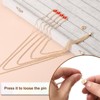 Unique Bargains Fashion Alloy Rhinestone Tassel Chain Hanging Crystal Elegant Brooch 2 Pcs - 4 of 4