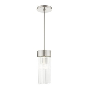 Livex Lighting Norwich 1 - Light Pendant in  Brushed Nickel - 1 of 2