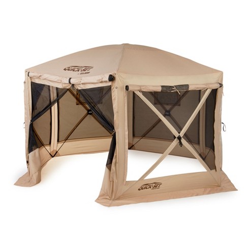 VEVOR Pop-up Camping Gazebo Camping Canopy Shelter 6 Sided 12' x 12' / 10'  x 10