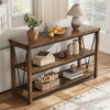Farmhouse Entryway Table, 47 Inch Console Table with Storage, 3 Tier Wood Console Table for Living Room,  Hallway Table for Foyer, Entryway, Sofa - 2 of 4
