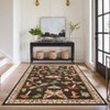 Non-Slip Low Pile Soft Insect Floral Washable Rug for Living Room - 2 of 4