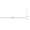 EVERLY JEWELRY | Silver 4 Heart Charm station Necklace on diamond Cut Rolo Chain, 16.5"+1" ext. - 2 of 4