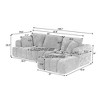 108.3" Chenille Tufted L-Shaped Modular Sectional Sofa with Right Chaise - 4 of 4