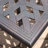 Austin Square Cast Aluminum Dining Table: Weather-Resistant, Umbrella Hole - Christopher Knight Home - 4 of 4