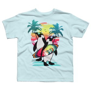 Boy's Design By Humans Penguin Summer Vacation By clingcling T-Shirt - 1 of 3