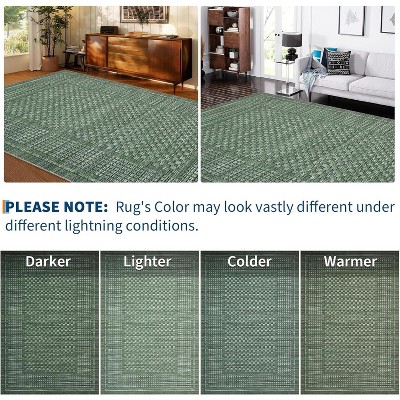 Washable Non-Slip Rugs - Hallway, Kitchen Runner - Stain Resistant Farmhouse Carpet for Bathroom, Bedroom