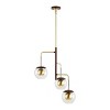 Vylora 3 Light 26" Pendant - PND4185 - Dark Walnut/Brass - Safavieh - 2 of 4