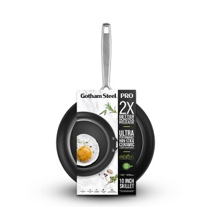Gotham Steel Pro 2x Nonstick 10" Hard Anodized Aluminum Ceramic Fry Pan: Dishwasher-Safe, Induction & Gas Compatible - 1 of 2