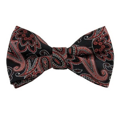 Men's Paisley Color 2.75 W And 4.75 L Inch Pre-Tied adjustable Bow Ties