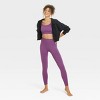 Women's High-rise Textured Seamless 7/8 Leggings - Joylab™ Berry Purple Xxs  : Target