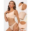 Allegra K Women's Adjustable Straps Minimizer Mesh Underwire Full Coverage Bras 2 Packs - 3 of 4
