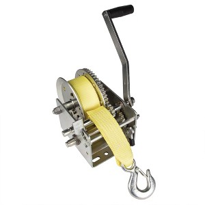 Fulton 142424 Universal Dual Speed Towing Winch with 20 Feet Strap and Hook, Comfortable Grip Handle, 3,200 Pound Capacity - 1 of 4