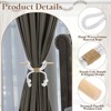 Unique Bargains Cotton Hand-Woven Decorative Tassel Curtain Tiebacks with Wood Club - 3 of 4