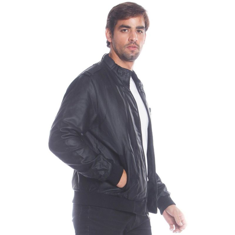 Members Only Men's Faux Leather Iconic Racer Jacket, 6 of 7
