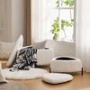 NicBex 29.9" 2-Piece Faux Fur Storage Ottoman Set with Metal Legs & Reversible Lids, Multi-Functional Footrest for Bedroom & Entryway - 2 of 4