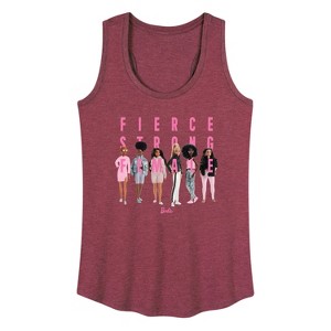 Women's - Barbie - Fierce, Strong, & Female Graphic Racerback Tank - 1 of 4