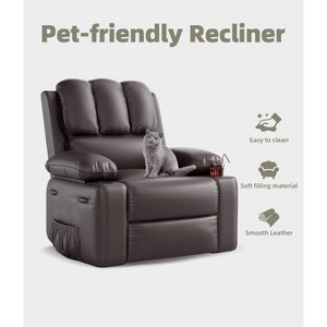 Oversized Recliner Chairs with Heat and Massage - 360° Swivel Lazy Recliner Chair for Adults Holder for Living Rooms, Bedrooms and Nurseries - 1 of 4