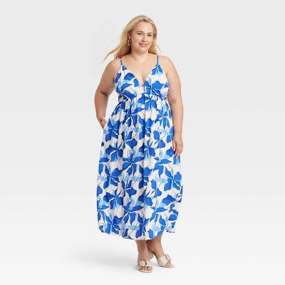 Women's Ruched Midi Dress - A New Day™