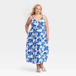 Women's Ruched Midi Dress - A New Day™ - 1 of 3