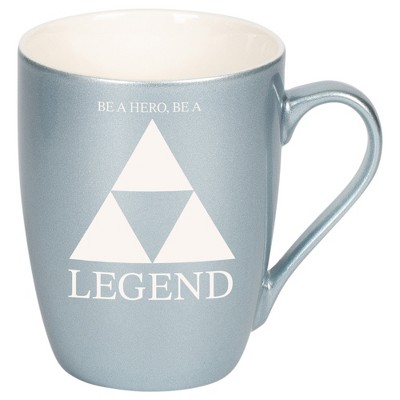 100 North Three Scales 10 Ounce Frosted Blue Metallic Finish, Comfortably Fits Your Hands, New Bone China Coffee Tea Cup Mug, Be A Hero, Be A Legend