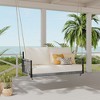 PAGED Outdoor Swing Sofa with Cushions,Pillows and Rope,Daybed Swings for Patio,Garden - 2 of 4