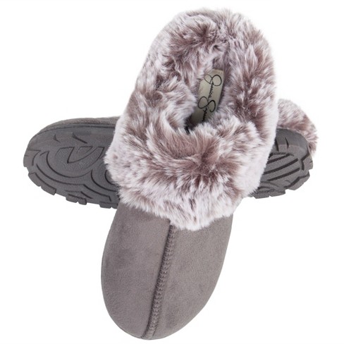 Jessica simpson comfy faux fur womens hot sale house slipper