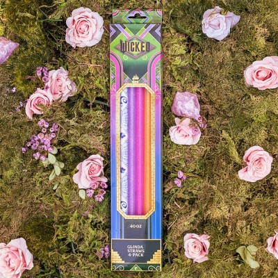CharCharms 4pk 40oz Water Bottle Straws Wicked Glinda