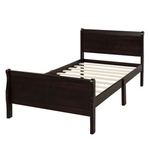 NicBex Queen/Full/Twin Size Wood Platform Bed with Headboard for Adults/Boys/Girls - 1 of 4