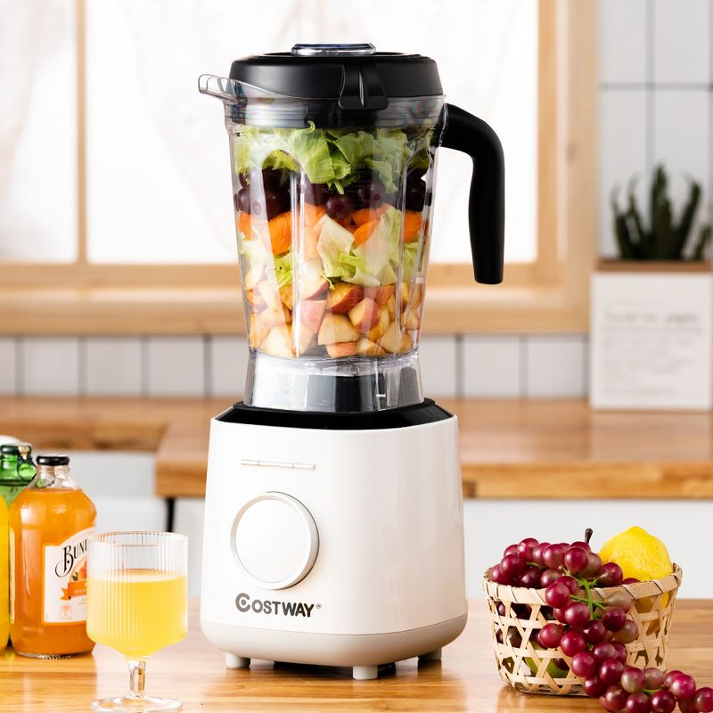 Costway 1500W Countertop Smoothies Blender 10 Speed w/ 6 Pre-Setting Programs, 5 of 11