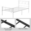 Modern Stylish Iron Bed Frame with Headborad and Footboard Firm Support Structure Metal Platform Bed Frame No Box Spring Needed Under Bed Storage Sim - 4 of 4