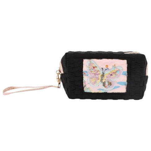 Unique Bargains Women's Sequin Embroidery Butterfly Makeup Bag 1 Pc - image 1 of 3