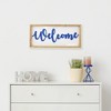 Northlight Welcome Framed Wall Sign - 20" - White and Blue - 2 of 4
