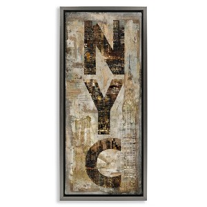Stupell Industries New York City Montage Collage Floating Frame Canvas Art - 1 of 4