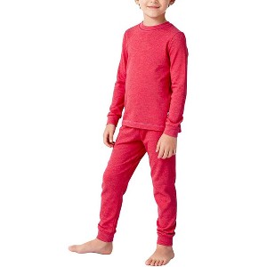 City Threads Boys USA-Made Soft & Cozy Thermal Long Johns 2-Piece Set - Warm Base Layer & Loungewear - 1 of 4