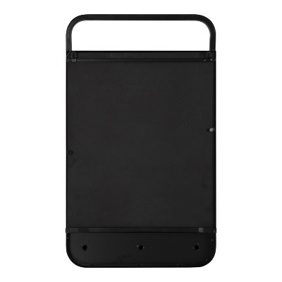 Black Iron Wall Organizer with Glass Dry Erase Board