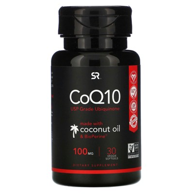 Sports Research CoQ10 with BioPerine & Coconut Oil, Dietary Supplement, 100 mg, Softgel