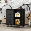 NicBex Mobile File Cabinet with 4 Drawers,Metal Storage Cabinet with Wheels for Garage Home Office - 2 of 4