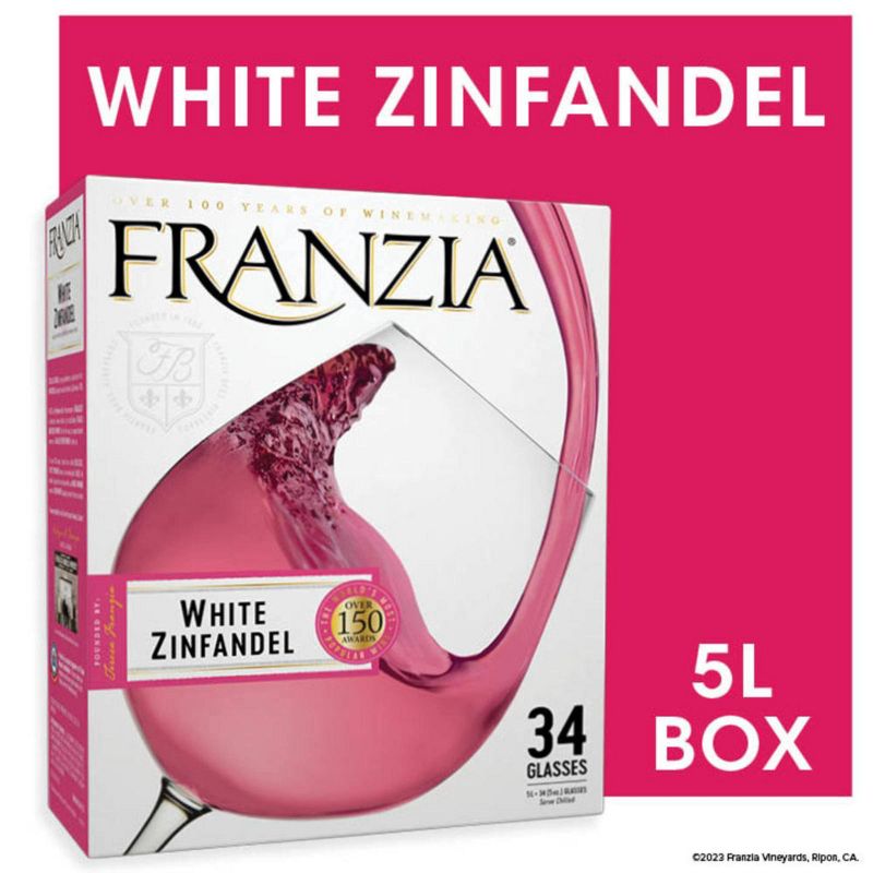 Franzia White Zinfandel Wine - 5L Box, 4 of 10