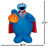 Gemmy Airblown Inflatable Cookie Monster w/Cape Sesame Street, 3 ft Tall, Multicolored - 3 of 4