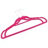 vidaXL 100 pcs Clothes Hanger Set Anti-slip Pink Velvet - 4 of 4
